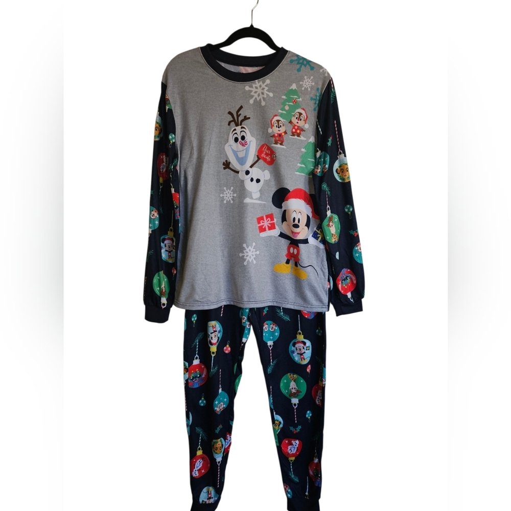Disney's 100th Anniversary / Pixar Christmas Blue & Gray Pajama Set Size M